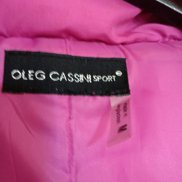 Oleg Cassini Pink Sport Women Puffer Vest Size M - Picture 3 of 6